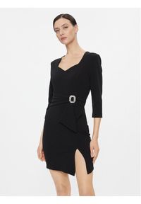 Rinascimento Sukienka koktajlowa CFC0116131003 Czarny Slim Fit. Kolor: czarny. Materiał: syntetyk. Styl: wizytowy