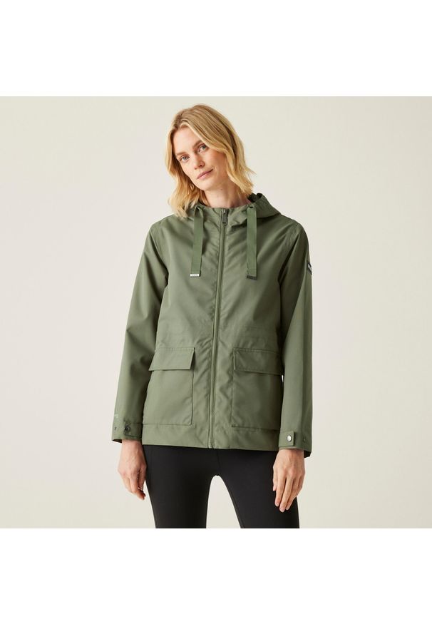 Regatta - Wodoodporna powłoka damska Otilie. Kolor: zielony. Materiał: tkanina. Sport: turystyka piesza
