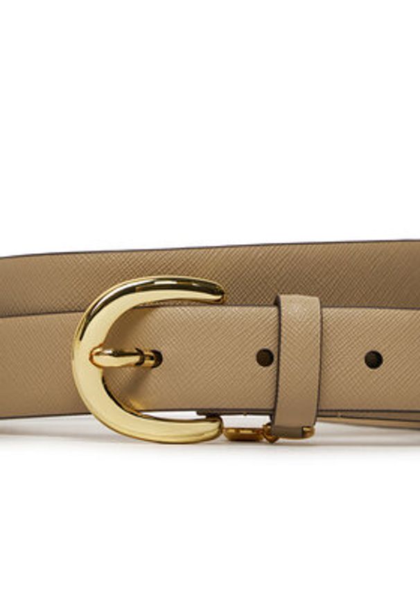 Lauren Ralph Lauren Pasek Damski 412802952038 Brązowy. Kolor: brązowy. Materiał: skóra