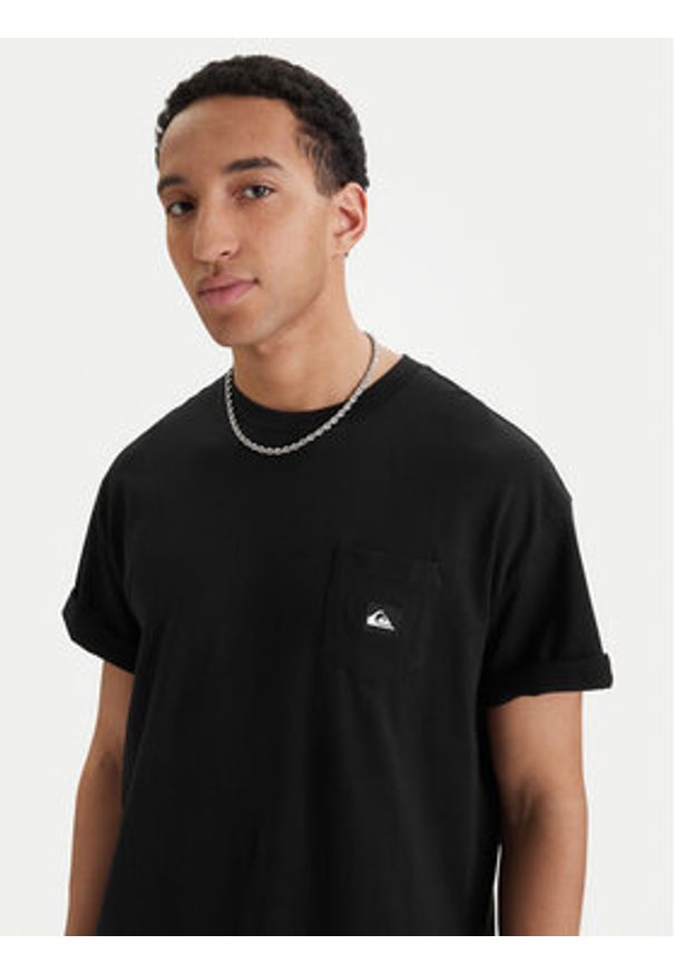 Quiksilver T-Shirt Salt Water EQYZT08205 Czarny Comfort Fit. Kolor: czarny. Materiał: bawełna