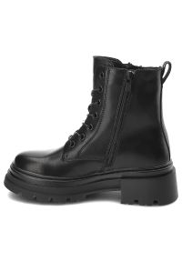 Big-Star - Czarne Botki Big Star Ocieplane Obuwie Damskie. Okazja: na co dzień. Zapięcie: sznurówki. Kolor: czarny. Materiał: skóra. Styl: casual, klasyczny #5