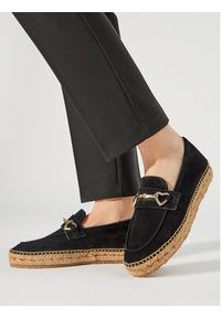 Love Moschino - LOVE MOSCHINO Espadryle JA10592G0IIG0000 Czarny. Kolor: czarny. Materiał: skóra, zamsz