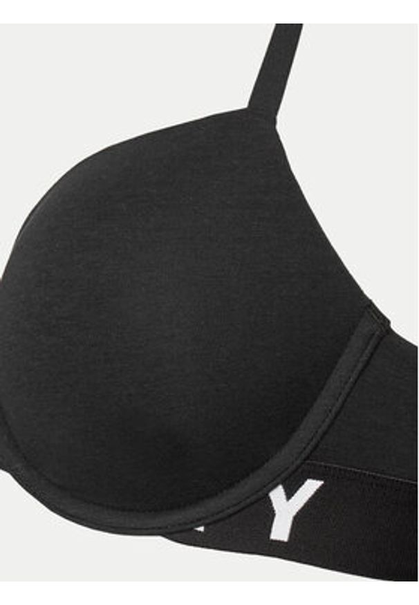 DKNY Biustonosz z fiszbiną DK7511 Czarny. Kolor: czarny. Materiał: bawełna