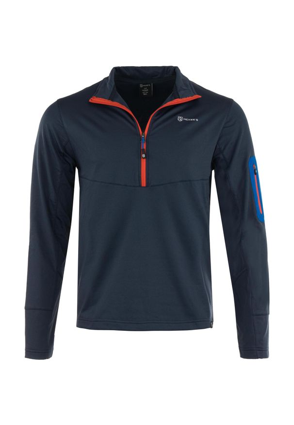 MCKEEVER - Bluza McKees Eolus dla mężczyzn - Niebieska bez kurzu, rozmiar M. Kolor: niebieski, szary, wielokolorowy. Materiał: elastan, poliester