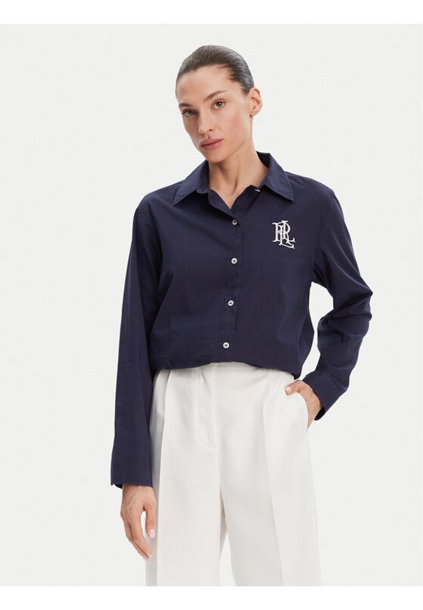 Lauren Ralph Lauren - LAUREN RALPH LAUREN Koszula 20529276 Granatowy Regular Fit. Kolor: niebieski. Materiał: bawełna