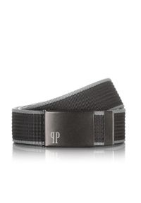 Pasek parciany PAOLO PERUZZI PW-18-105 c. szary. Kolor: szary. Materiał: materiał. Wzór: aplikacja, paski #1