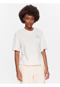 Mustang T-Shirt Audrey 1013397 Écru Regular Fit. Materiał: bawełna
