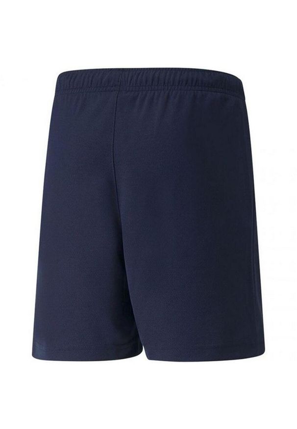 Puma - Spodenki TeamRISE Dla Dzieci. Kolor: niebieski. Styl: sportowy. Sport: turystyka piesza