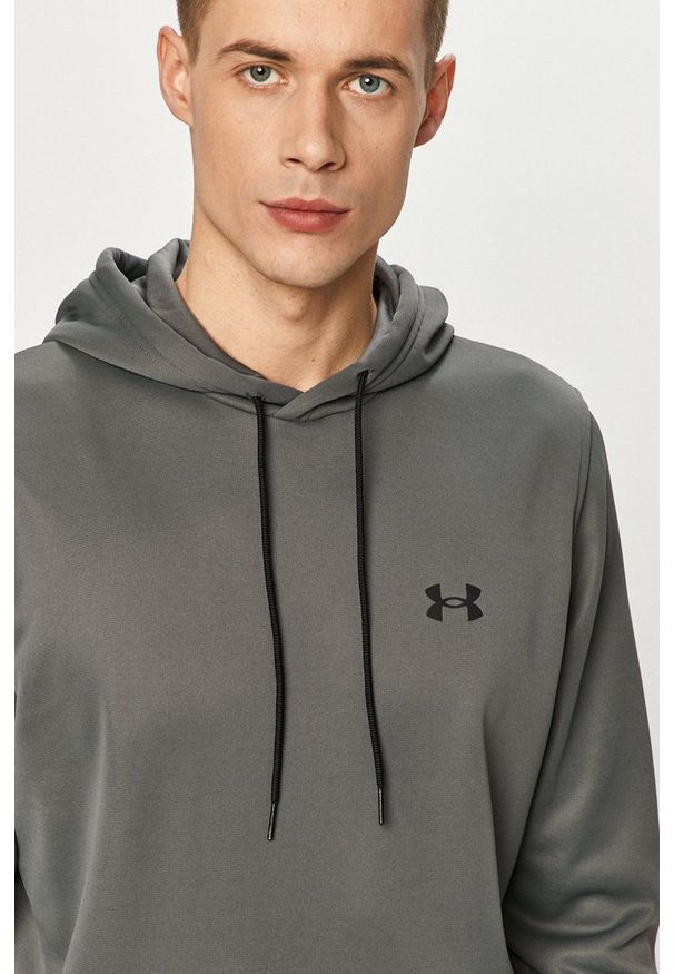 Under Armour - Bluza. Okazja: na co dzień. Typ kołnierza: kaptur. Kolor: szary. Materiał: dzianina. Wzór: gładki. Styl: casual