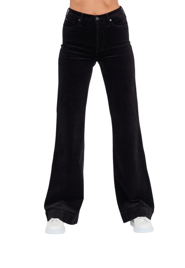 7 FOR ALL MANKIND Czarne spodnie Modern Dojo Velvet. Kolor: czarny
