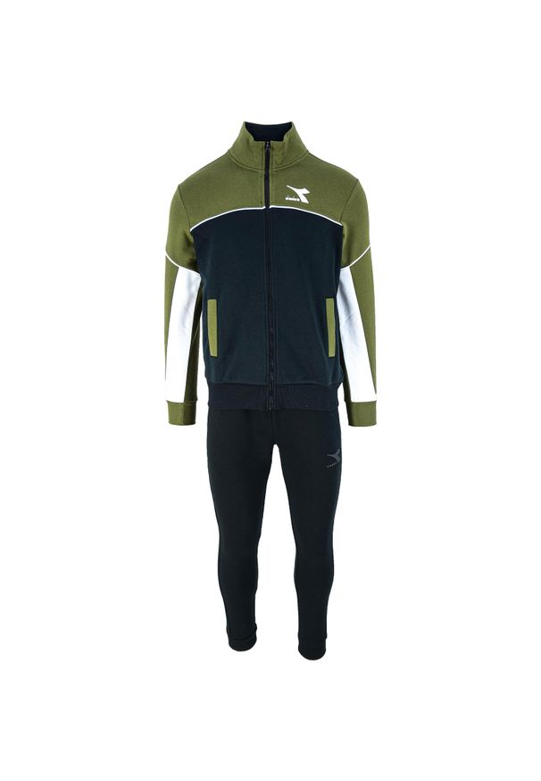 Diadora - Zestaw dresowy męski DIADORA TRACKSUIT FZ CORE S. Kolor: czarny. Materiał: dresówka