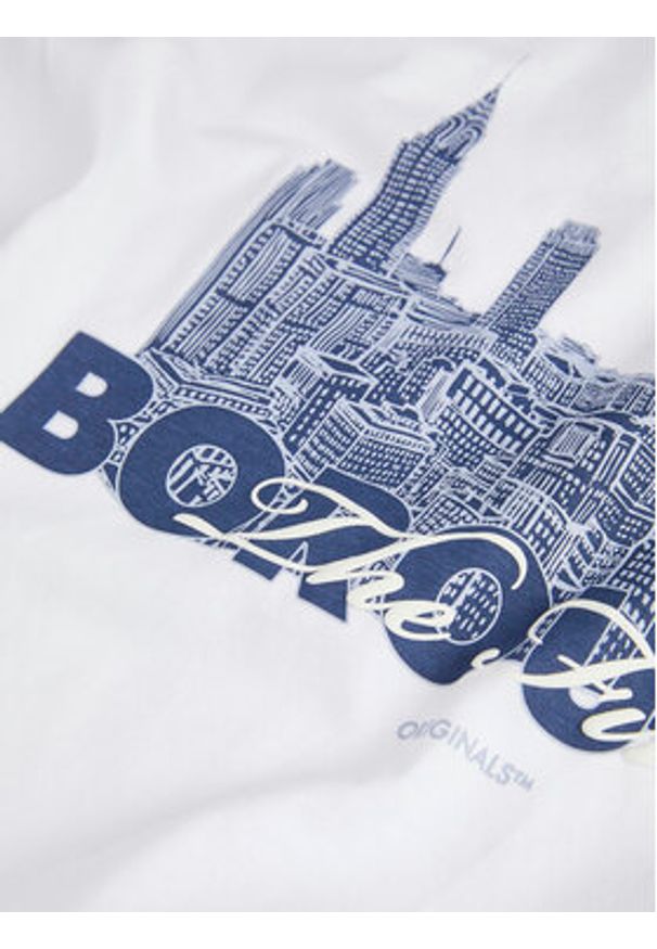 Jack & Jones - Jack&Jones T-Shirt Boston 12272981 Biały Relaxed Fit. Kolor: biały. Materiał: bawełna