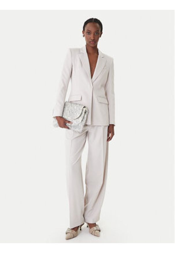 Patrizia Pepe Spodnie materiałowe 8P0794/A498-S748 Szary Regular Fit. Kolor: szary. Materiał: syntetyk