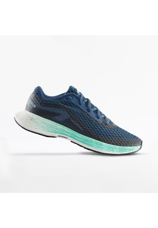 KIPRUN - Buty Do Biegania Kiprun Kd500 Damskie. Kolor: wielokolorowy, zielony, niebieski. Wzór: geometria. Sport: bieganie