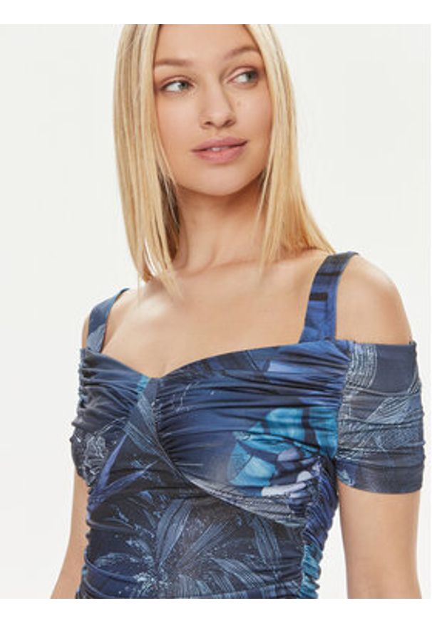 Guess Bluzka Emily W4GP17 KBAC2 Kolorowy Regular Fit. Materiał: syntetyk. Wzór: kolorowy