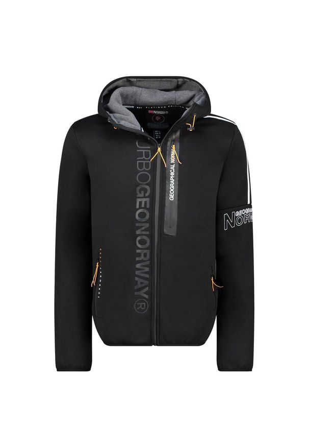 Bluza męska Geographical Norway FREESTYLE DB BLACK MEN 054, czarna.. Kolor: czarny. Materiał: polar. Sport: turystyka piesza