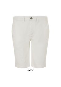 SOL'S - Szorty Sol's Jasper. Kolor: biały. Materiał: tkanina, bawełna. Długość: krótkie. Sezon: lato #1