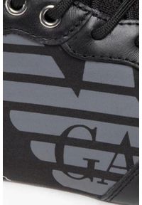 EA7 Emporio Armani - EA7 Czarne sneakersy z białą podeszwą, Rozmiar 45 1/3. Kolor: czarny #3