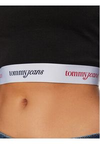 Tommy Jeans Bluzka DW0DW19510 Czarny Slim Fit. Kolor: czarny. Materiał: syntetyk