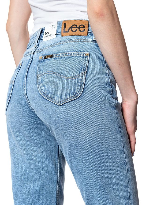 Lee - SPODNIE DAMSKIE LEE Mom Straight GET LIGHT L32IGASM 112107564