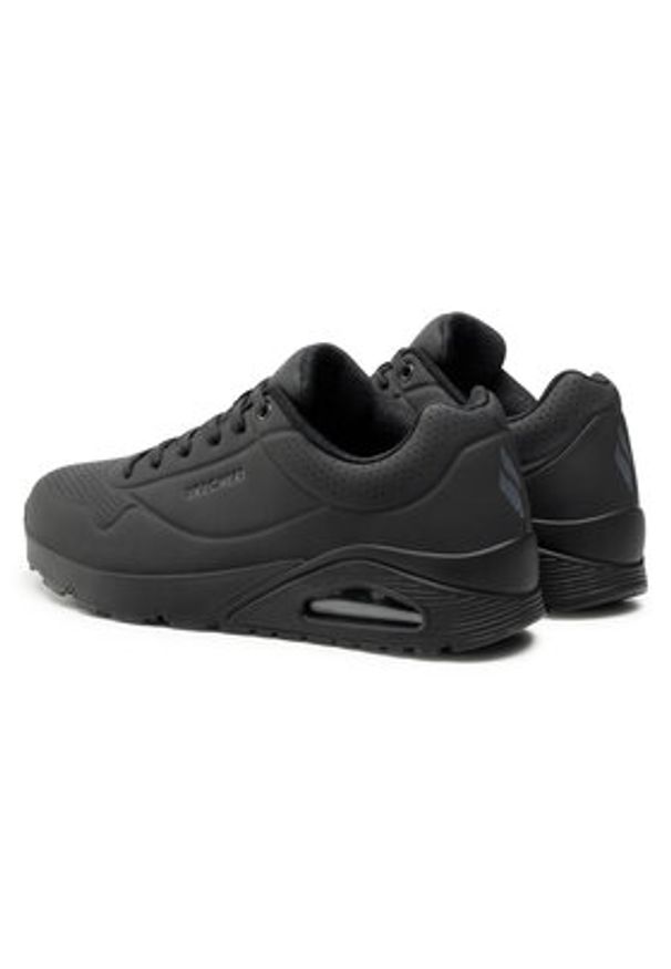 skechers - Skechers Sneakersy Uno-Stand On Air 52458/BBK Czarny. Kolor: czarny. Materiał: skóra
