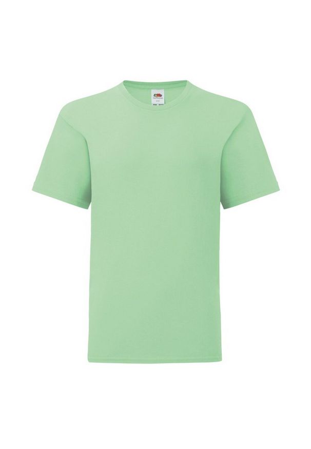 FRUIT OF THE LOOM - Koszulka Dziecięca Iconic 150 Plain T-shirt. Kolor: zielony. Sport: turystyka piesza