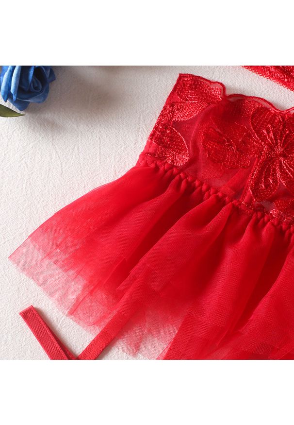 Intica - Komplet bielizny z regulowanymi paskami i przezroczystymi wstawkami Zakira. Kolor: czarny. Materiał: materiał, skóra. Wzór: paski