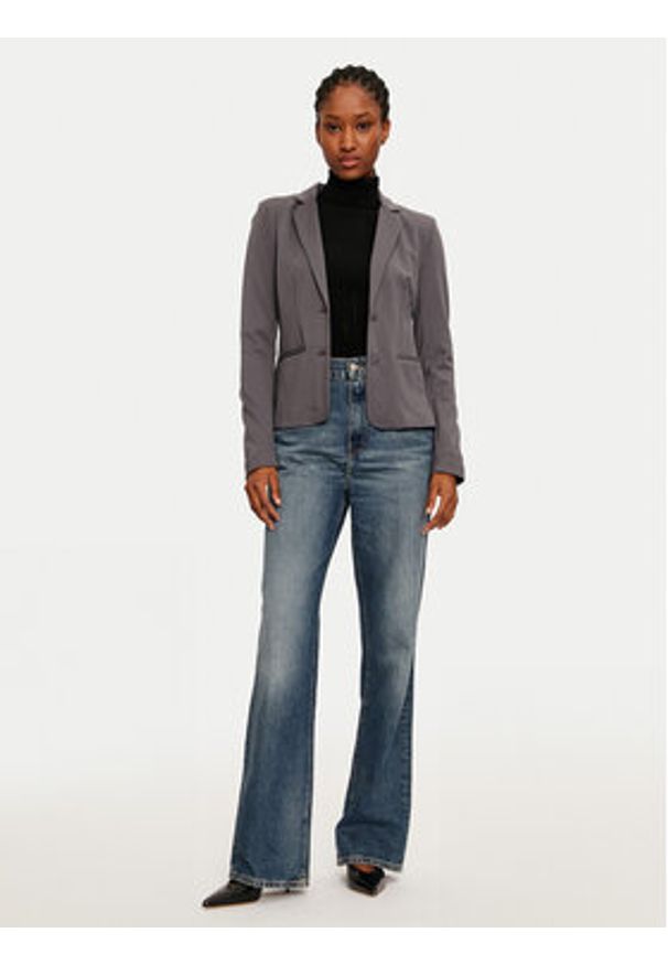 only - ONLY Marynarka Poptrash 15153144 Szary Regular Fit. Kolor: szary. Materiał: syntetyk