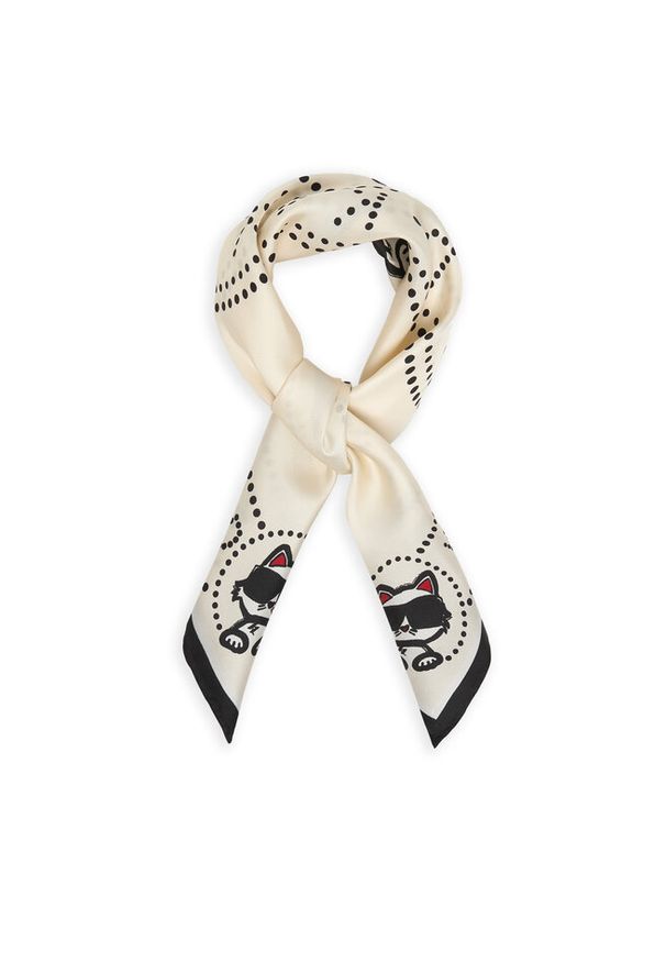 Karl Lagerfeld - Apaszka KARL LAGERFELD. Kolor: beżowy