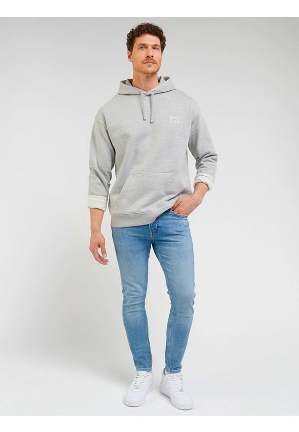 Lee - LEE MĘSKA BLUZA CORE LOOSE HOODIE SHARP GREY MELE 112341676 L84W011720