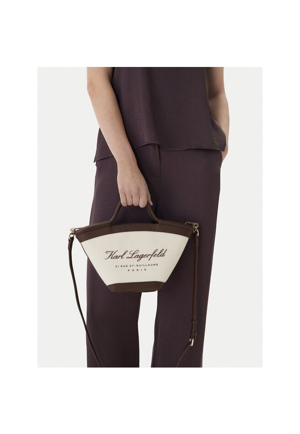 Karl Lagerfeld - Torebka KARL LAGERFELD. Kolor: beżowy