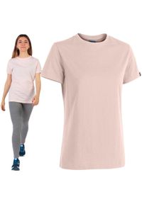 Koszulka sportowa damska Joma Desert bawełniana. Kolor: różowy. Materiał: bawełna