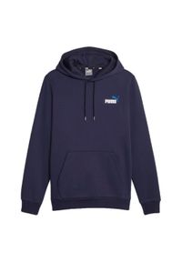 Puma - Bluza Męska ESS+ 2 Col Small Logo Hoodie. Kolor: niebieski