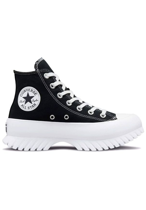 Buty Converse Chuck Taylor All Star Lugged 2.0 A00870C - czarne. Kolor: czarny. Materiał: guma. Szerokość cholewki: normalna. Wzór: jodełka. Obcas: na platformie. Model: Converse All Star