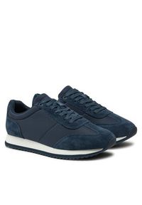 Calvin Klein Sneakersy HM0HM01667 Granatowy. Kolor: niebieski. Materiał: skóra