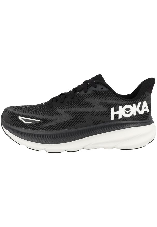 HOKA - Obuwie do Biegania dla Dorosłych Clifton 9. Kolor: czarny. Materiał: materiał, syntetyk, tkanina. Sport: bieganie