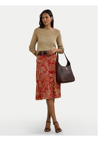 Lauren Ralph Lauren - LAUREN RALPH LAUREN Sweter 200909317005 Beżowy Relaxed Fit. Kolor: beżowy. Materiał: wiskoza, bawełna #2