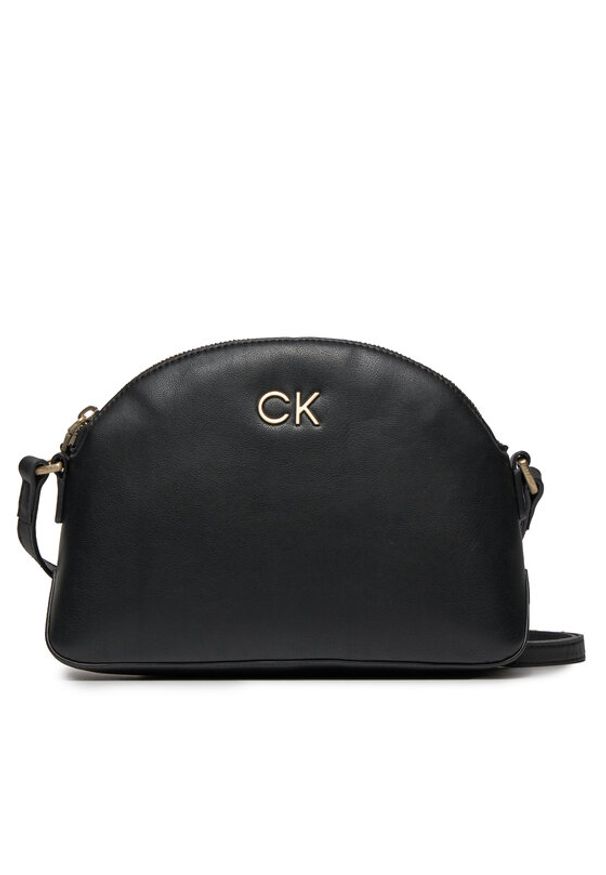 Calvin Klein Torebka Re-Lock Seasonal Crossbody Md K60K611444 Czarny. Kolor: czarny. Materiał: skórzane