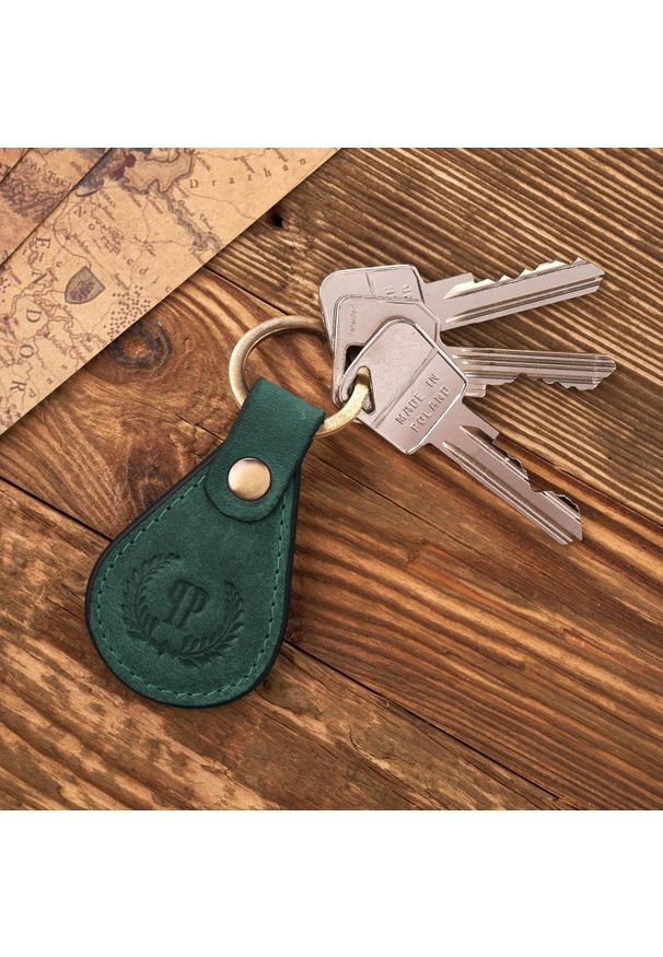 Zestaw prezentowy skórzany PAOLO PERUZZI ZUP-99-GR zielony. Kolor: zielony. Materiał: skóra