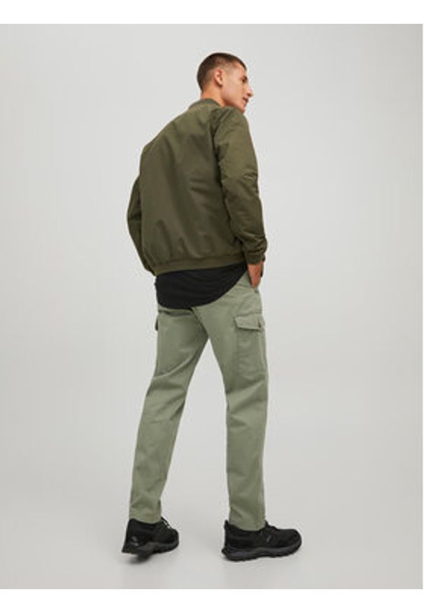 Jack & Jones Spodnie materiałowe Ollie 12224001 Zielony Regular Fit. Kolor: zielony. Materiał: bawełna