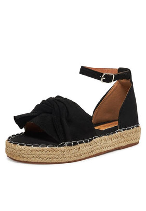 DeeZee Espadryle 8-807-1 Czarny. Kolor: czarny. Materiał: materiał