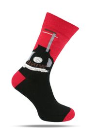 His Story - Skarpetki Bawełniane - Tematyczne - Motyw Wina. Kolor: czerwony, wielokolorowy. Materiał: elastan, bawełna, poliamid #5