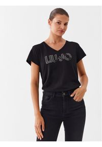 Liu Jo T-Shirt TF3297 J6040 Czarny Regular Fit. Kolor: czarny. Materiał: bawełna