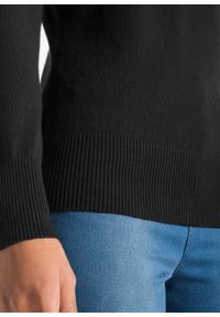 Sweter basic z golfem bonprix czarny. Typ kołnierza: golf. Kolor: czarny #4