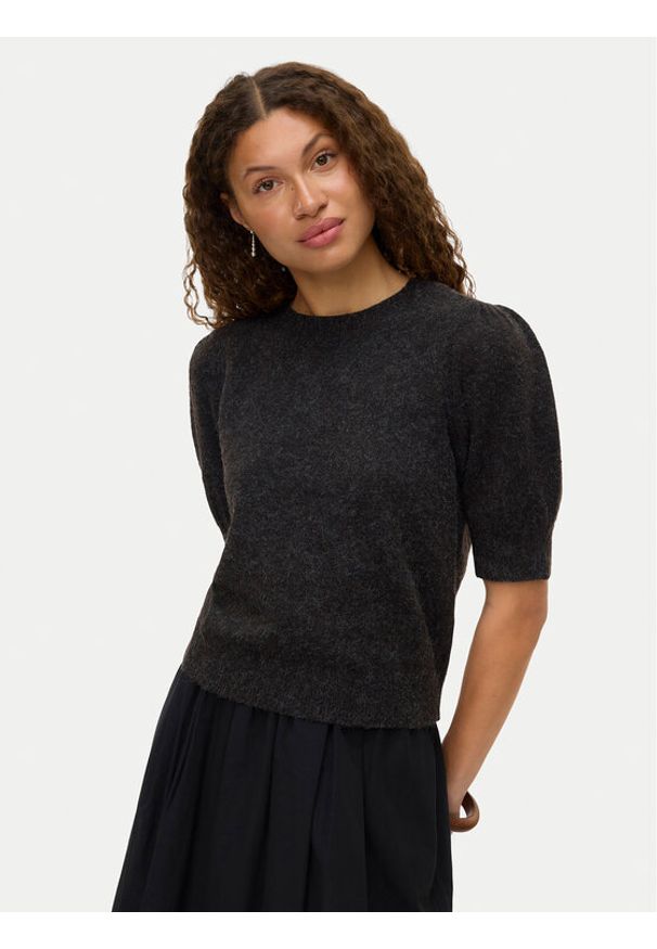 Vero Moda Sweter Doffy 10278313 Brązowy Regular Fit. Kolor: brązowy. Materiał: syntetyk