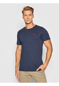 La Martina T-Shirt CCMR04 JS206 Granatowy Regular Fit. Kolor: niebieski. Materiał: bawełna #1