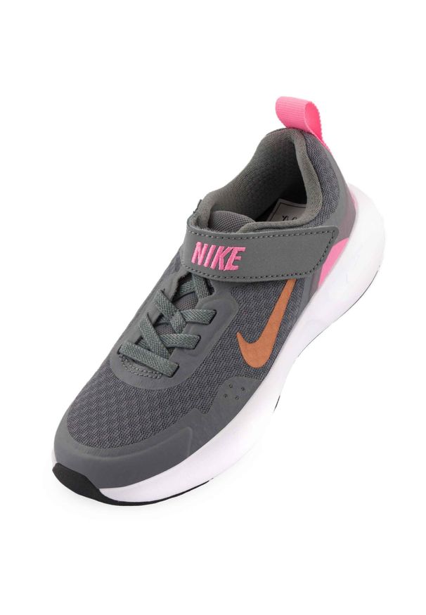 Nike Jr WearAllday PS Smoke Grey/Metallic Copper - Buty dziecięce. Okazja: na co dzień. Kolor: różowy. Sport: turystyka piesza