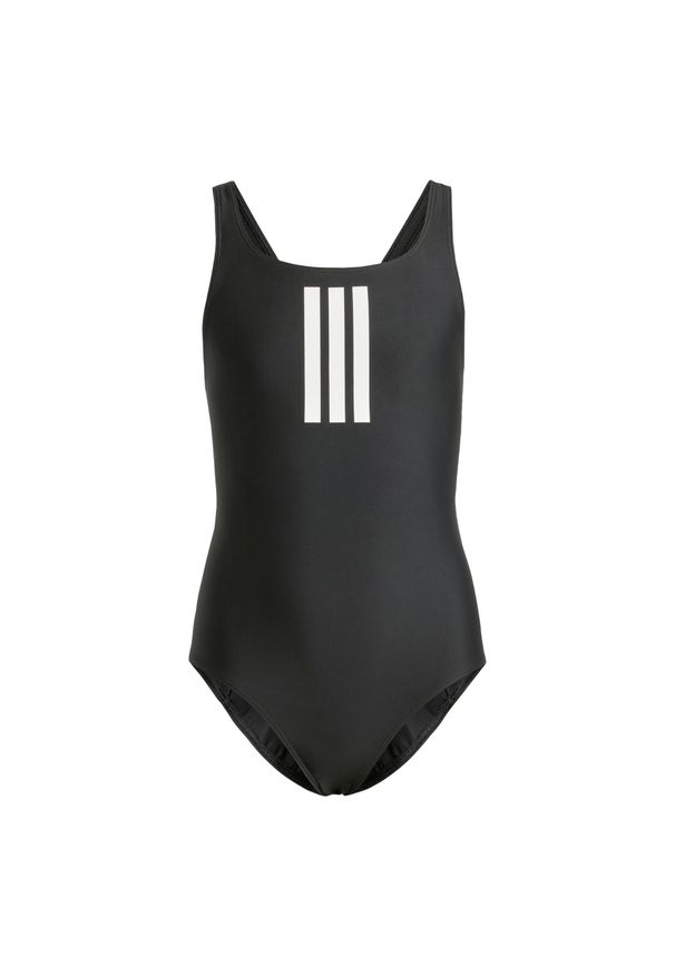 Adidas - Strój do pływania 3-Stripes Kids. Kolor: wielokolorowy, biały, czarny. Materiał: materiał