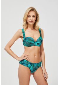 MOODO - Dół od bikini z marszczeniem. Materiał: poliester, poliamid, elastan. Wzór: nadruk