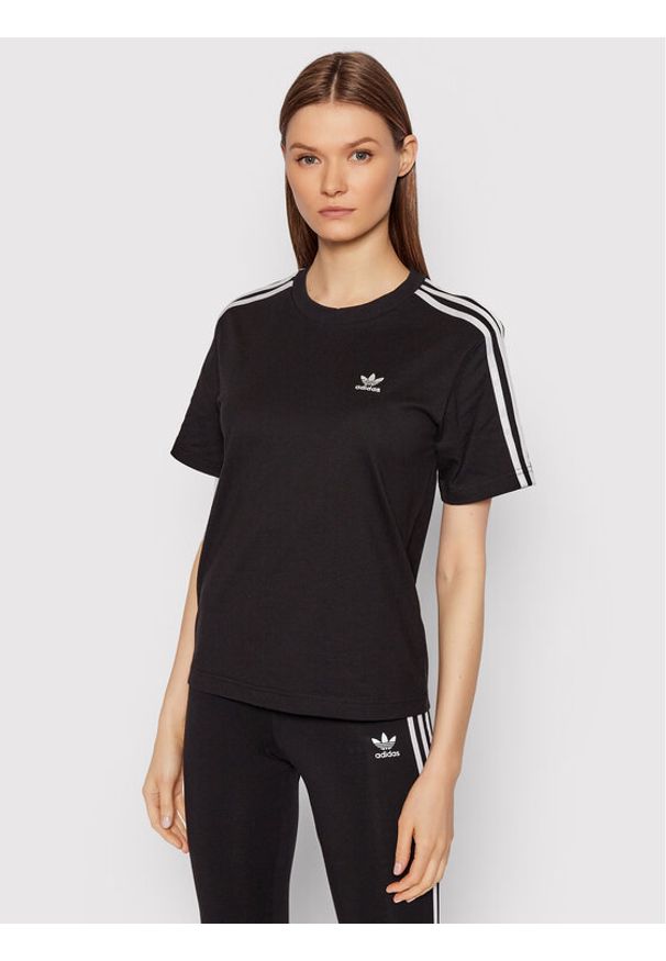 Adidas - adidas T-Shirt HF7533 Czarny Regular Fit. Kolor: czarny. Materiał: bawełna